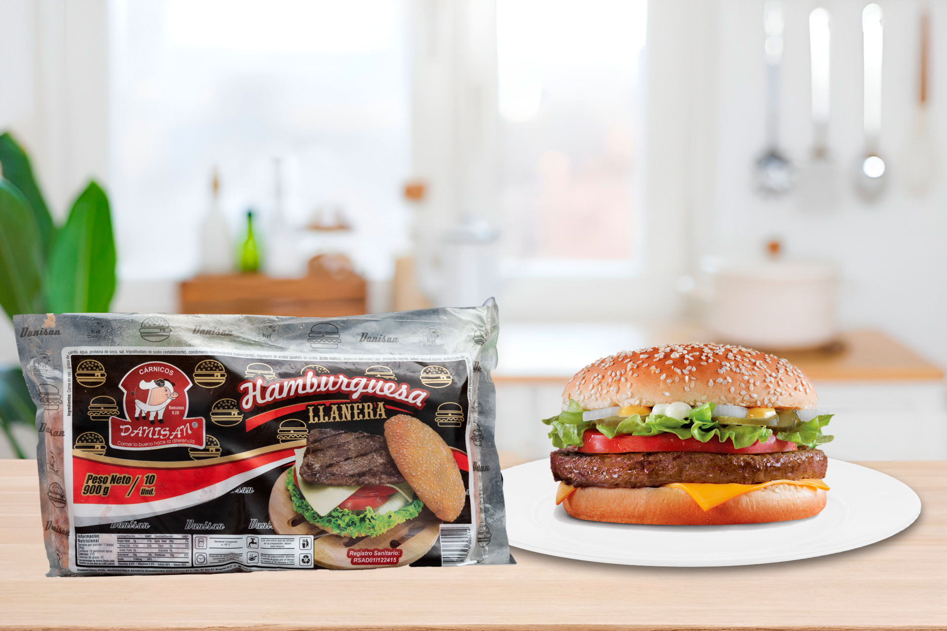 HAMBURGUESA LLANERA  DANISAN